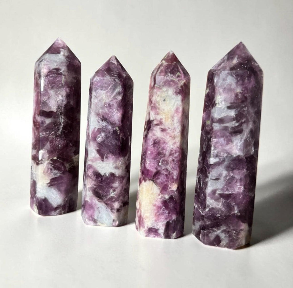 Natural Lepidolite Crystal Obelisk Tower Purple Mica Crystal, Luna by Louise, Crystal Shop UK