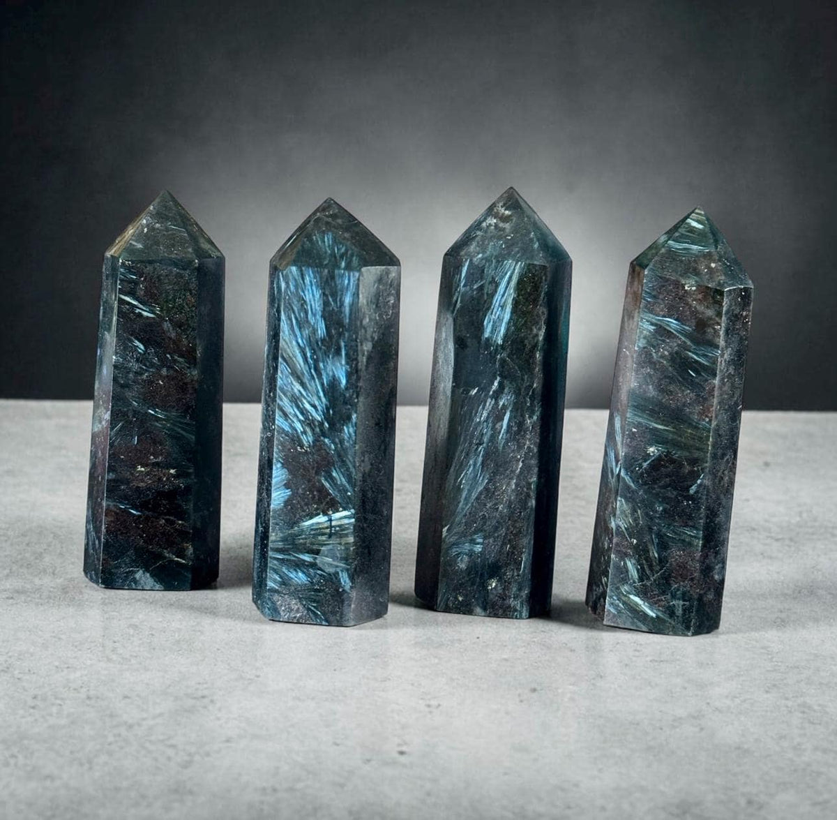 Astrophyllite Blue Arfvedsonite Tower – Rare Feather Crystal for Transformation Insight