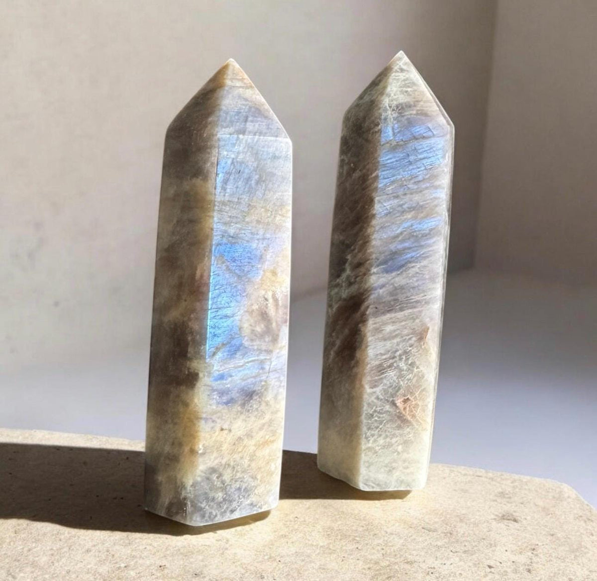 Moonstone Crystal Tower: Soothing Emotional Balance, Luna by Louise