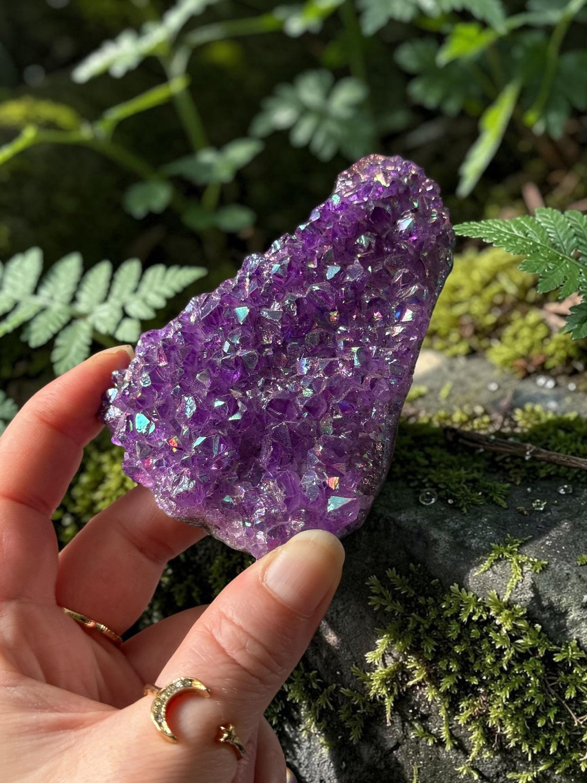 Aura Amethyst Purple Galaxy Cluster - Cosmic Decor