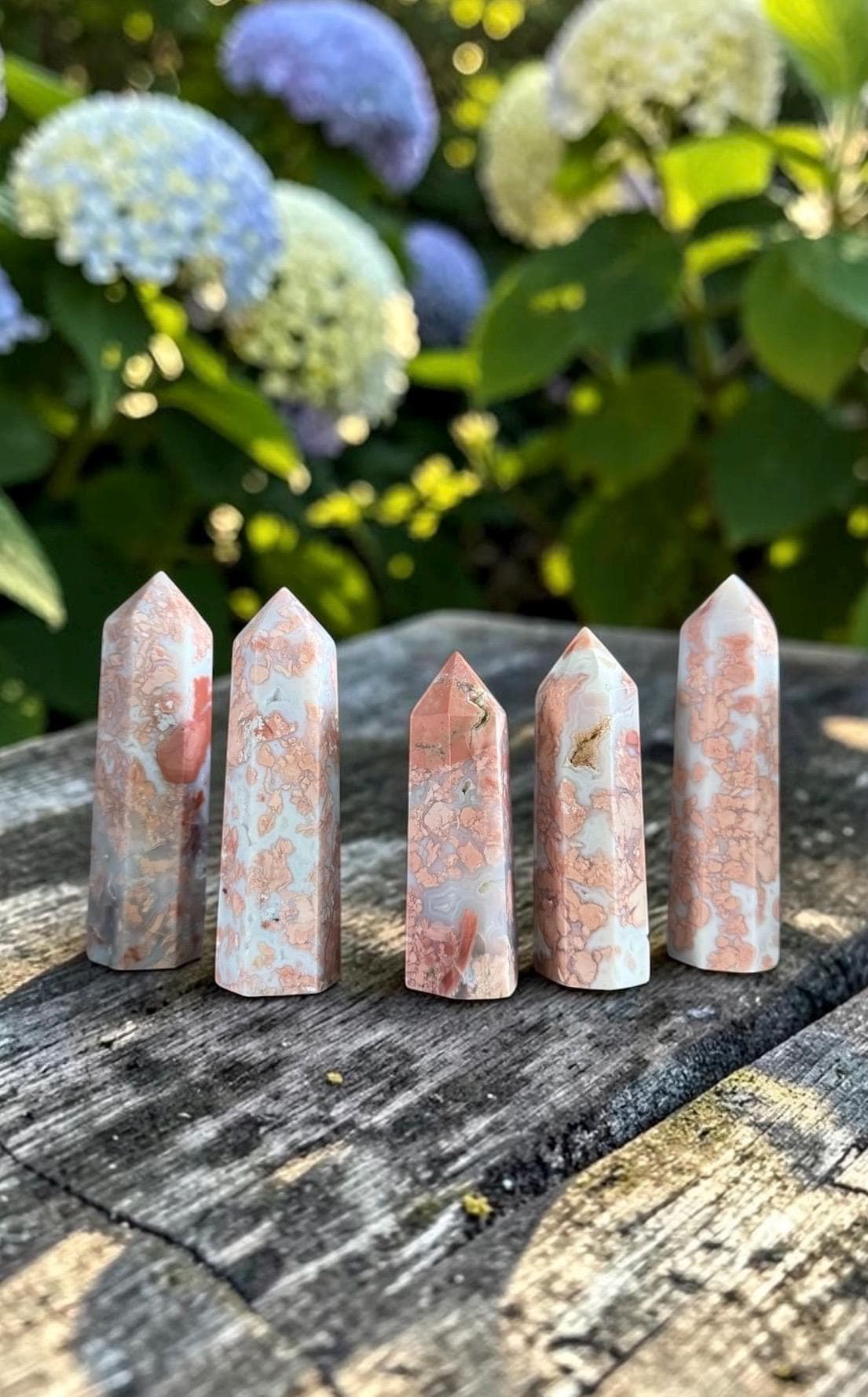 Pink Agate Tower: Polished Healing Crystal Obelisk - Calm & Balance