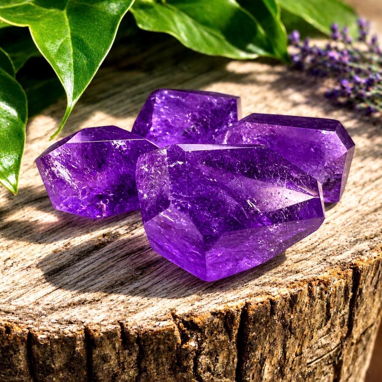 Amethyst Crystal: Polished Prism Free Form Stone
