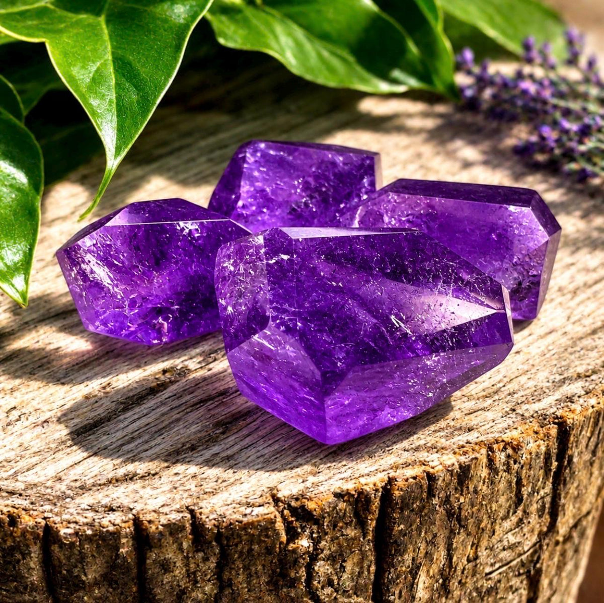 Amethyst Crystal: Polished Prism Free Form Stone