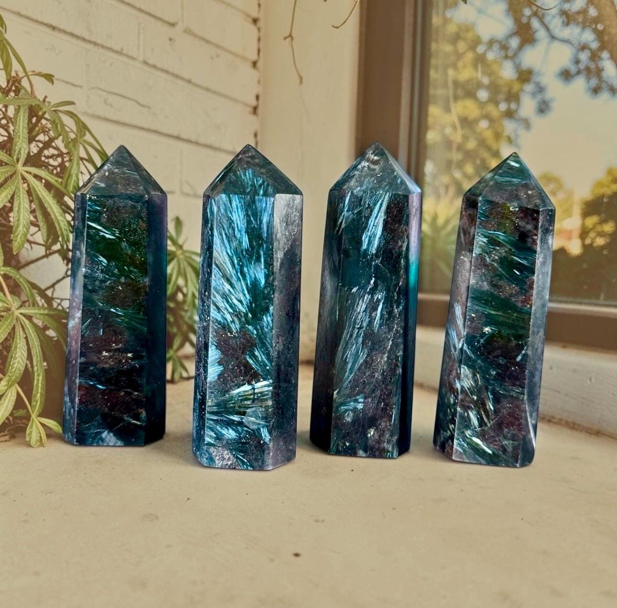 Astrophyllite Blue Arfvedsonite Tower – Rare Feather Crystal for Transformation Insight