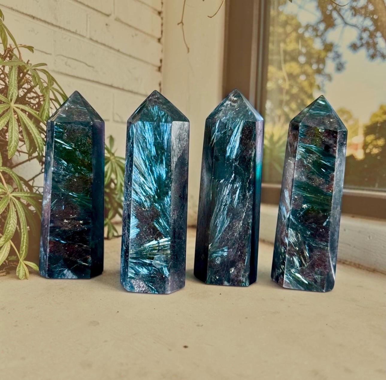 Astrophyllite Blue Arfvedsonite Tower – Rare Feather Crystal for Transformation Insight