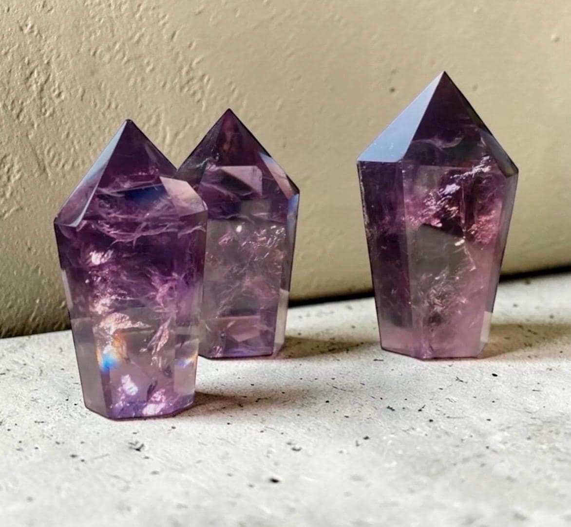 Bahia Amethyst Dragon Tooth Obelisk Tower. "3-4” Deep Purple, Spiritual Calm