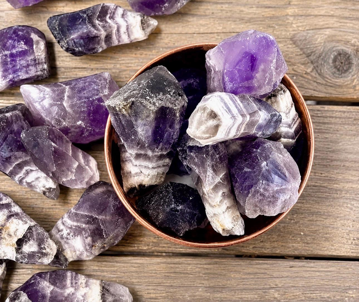 Raw Chevron Amethyst Point – Dream Amethyst Crystal, Natural Décor