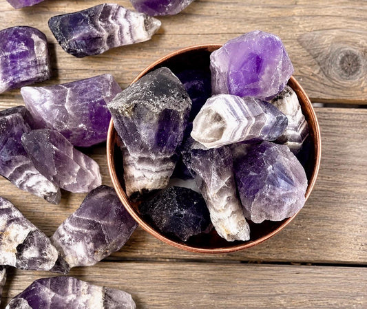 Raw Chevron Amethyst Point – Dream Amethyst Crystal, Natural Décor