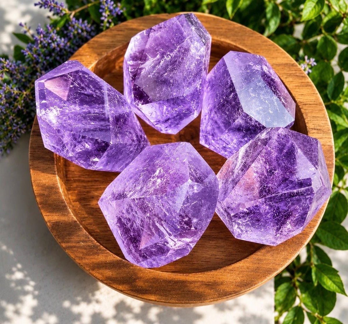 Amethyst Crystal: Polished Prism Free Form Stone