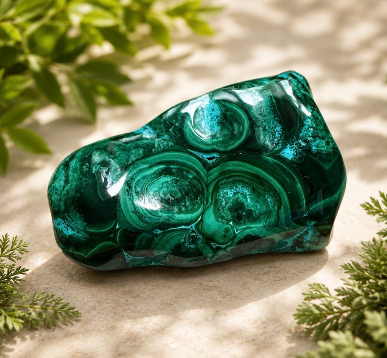 Malachite Chrysocolla Crystal: Rare Healing Stone Display - Luna by Louise