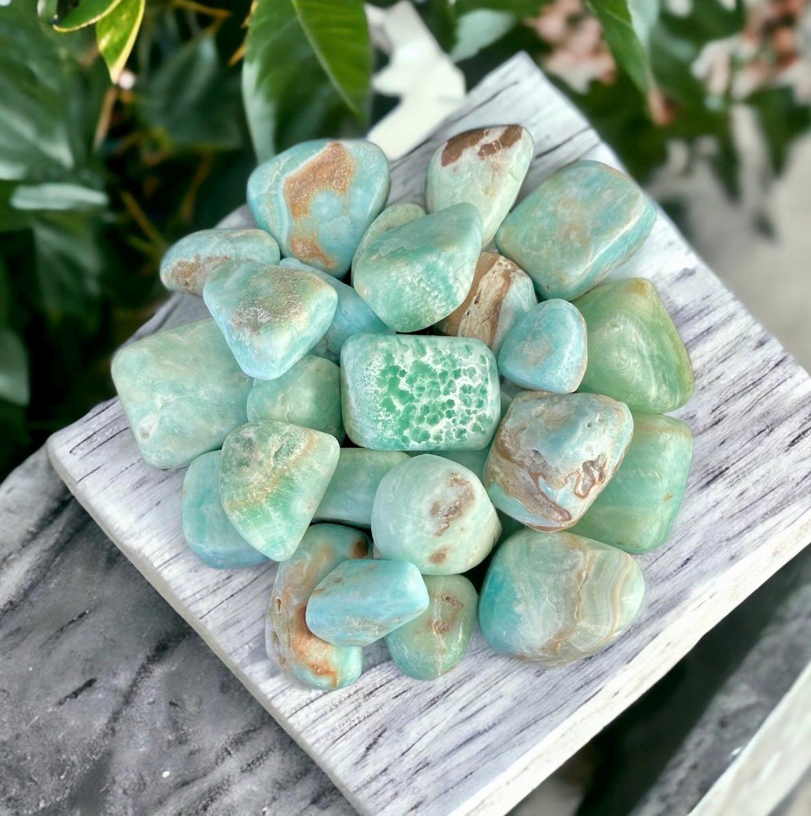 Aragonite Crystal Tumble Stone: Grounding Pocket Stone