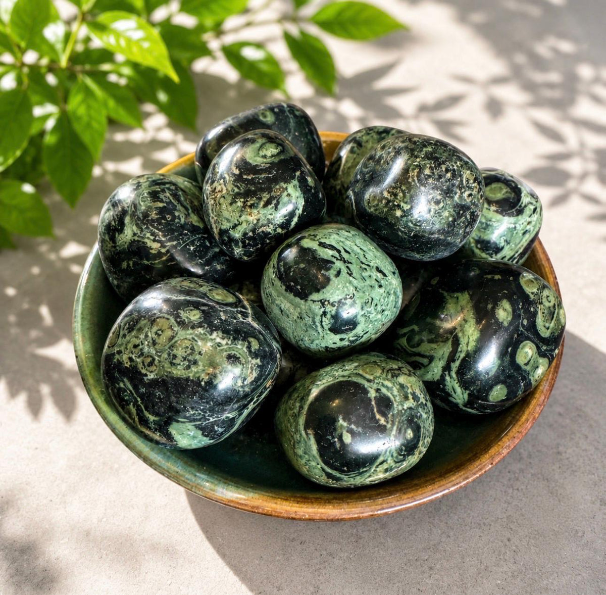 Kambaba Jasper Tumble Stone – Deep Peace & Grounding Energy | Luna by Louise, Crystal Shop UK
