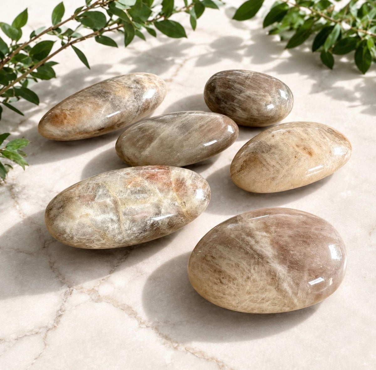 Moonstone Crystal Tumble Stone: Intuition, Balance & Feminine Energy