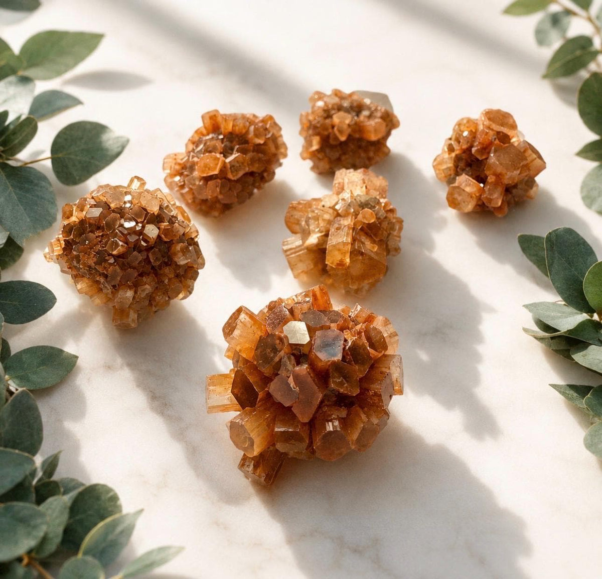 Natural Aragonite Sputnik Cluster, Grounding & Stabilizing Crystal – Luna by Louise, Crystal Shop UK