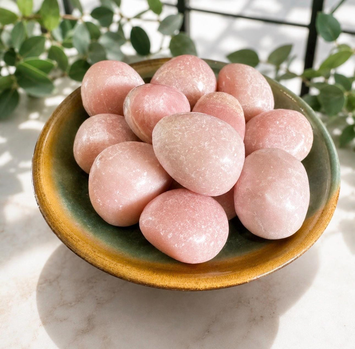 Pink Opal Tumble Stone: Emotional Comfort & Self-Love Healing Crystal