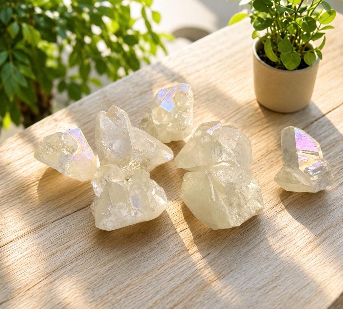 Angel Aura Quartz Points, Radiant High Vibrational Crystal – Luna by Louise, Crystal Shop UK