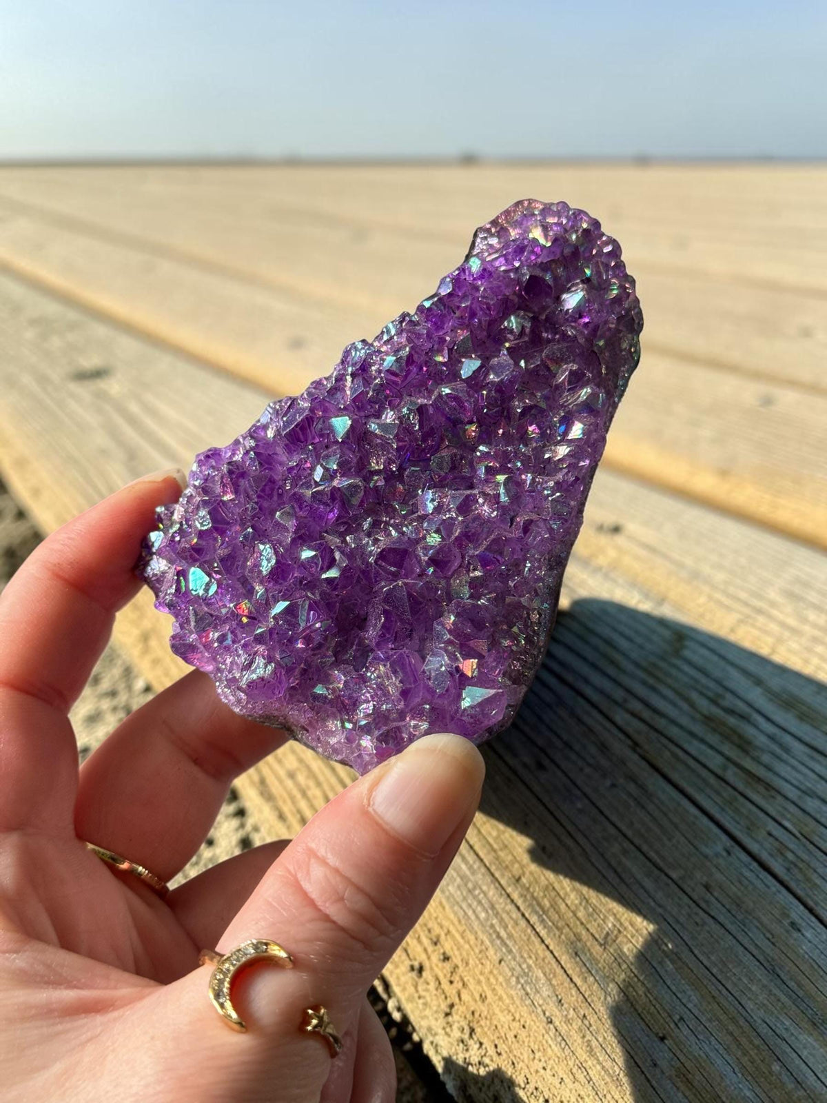 Aura Amethyst Purple Galaxy Cluster - Cosmic Decor
