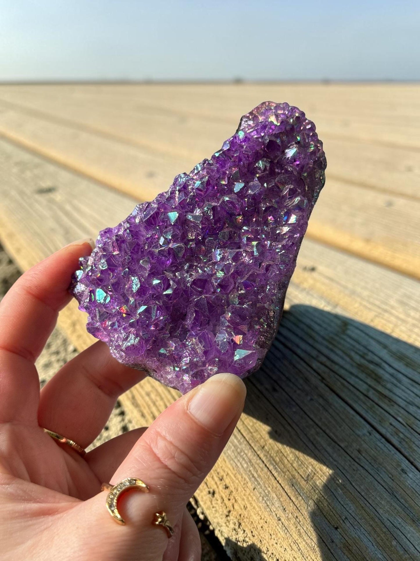Aura Amethyst Purple Galaxy Cluster - Cosmic Decor