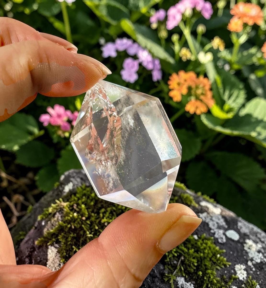 Clear Quartz Double Terminated Points – High Clarity Crystal | Luna by Louise, Crystal Shop UK