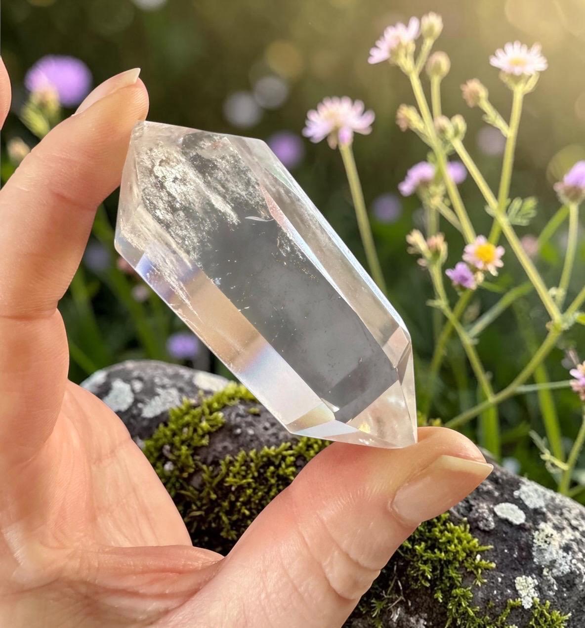 Clear Quartz Double Terminated Points – High Clarity Crystal | Luna by Louise, Crystal Shop UK