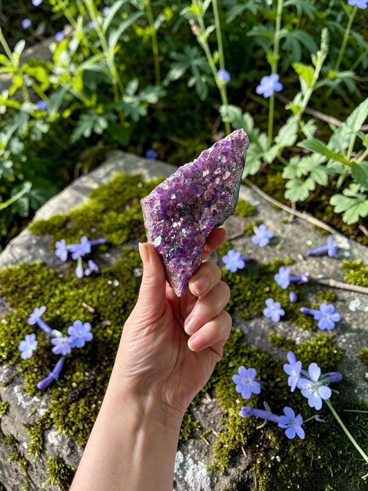 Aura Amethyst Purple Galaxy Cluster - Cosmic Decor