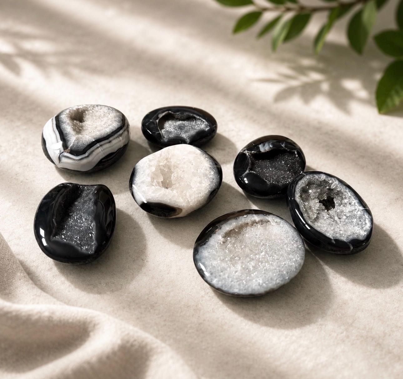 Black Onyx Palm Stone | Protection & Grounding Crystal | Luna by Louise, Crystal Shop UK