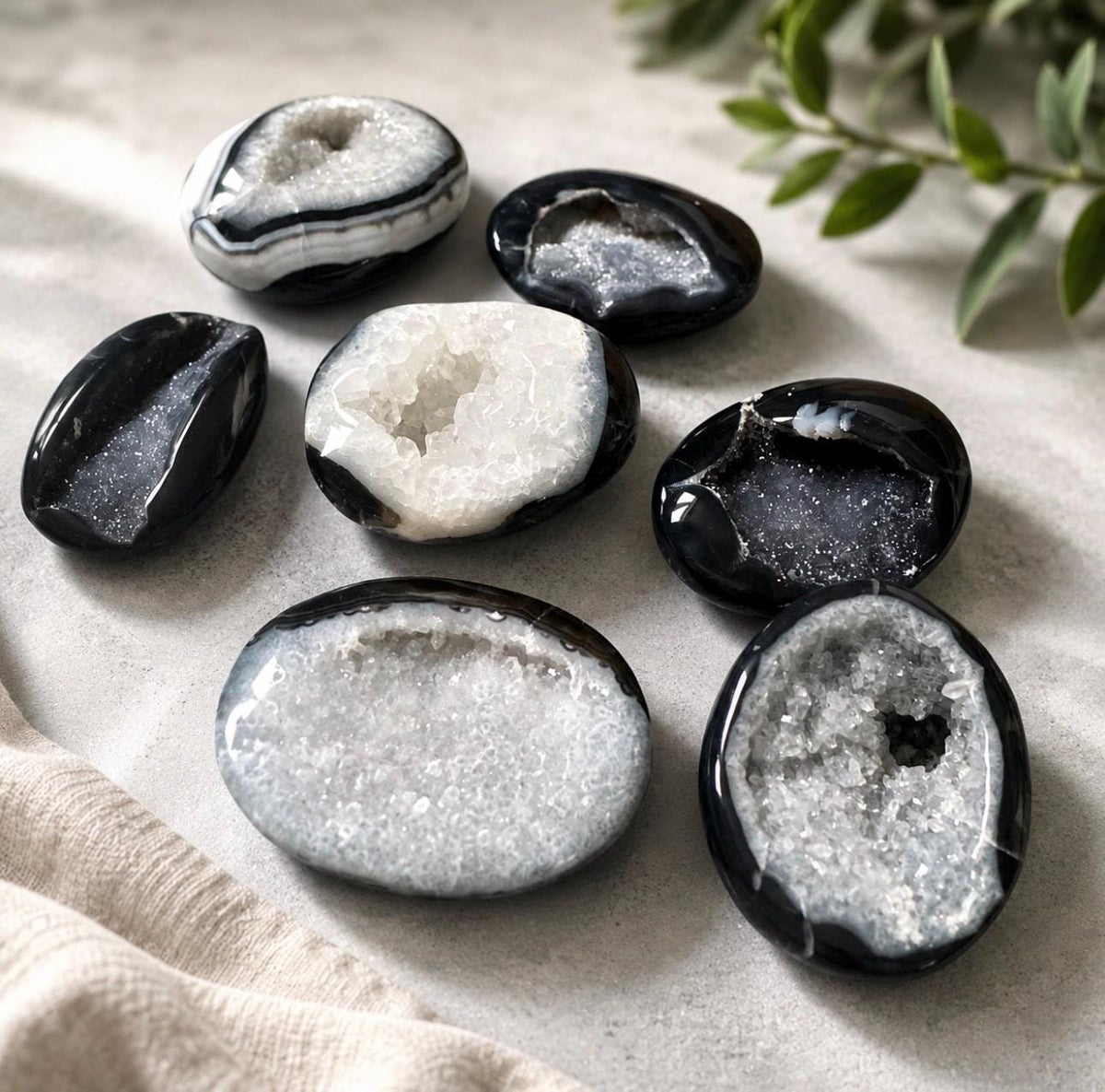 Black Onyx Palm Stone | Protection & Grounding Crystal | Luna by Louise, Crystal Shop UK