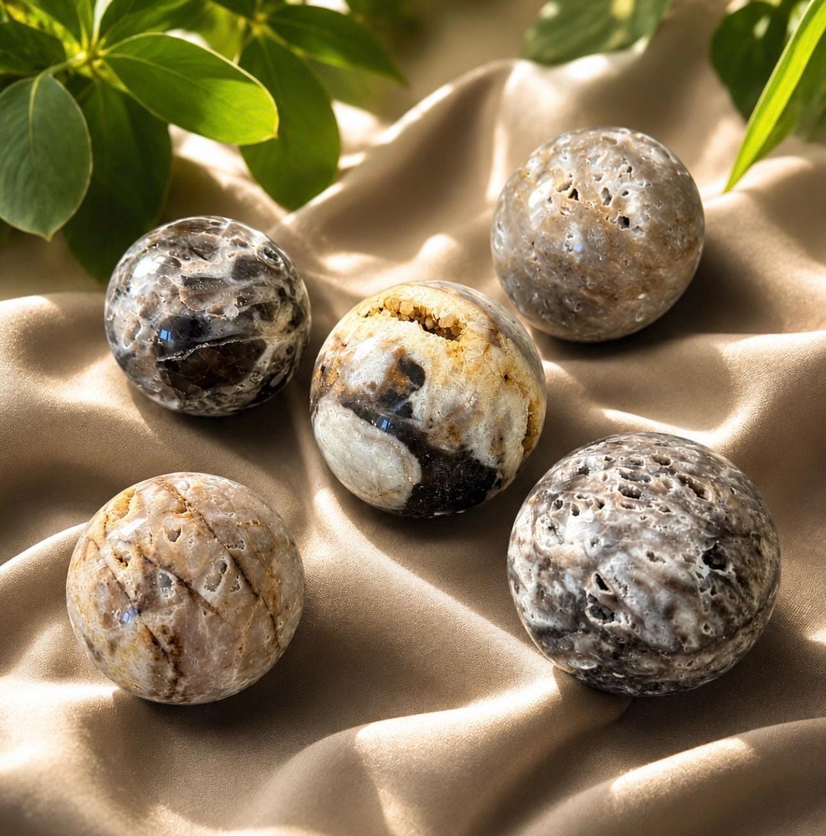 Sphalerite Druzy Spheres - Luna by Louise, Crystal Shop UK | Energizing and Protective