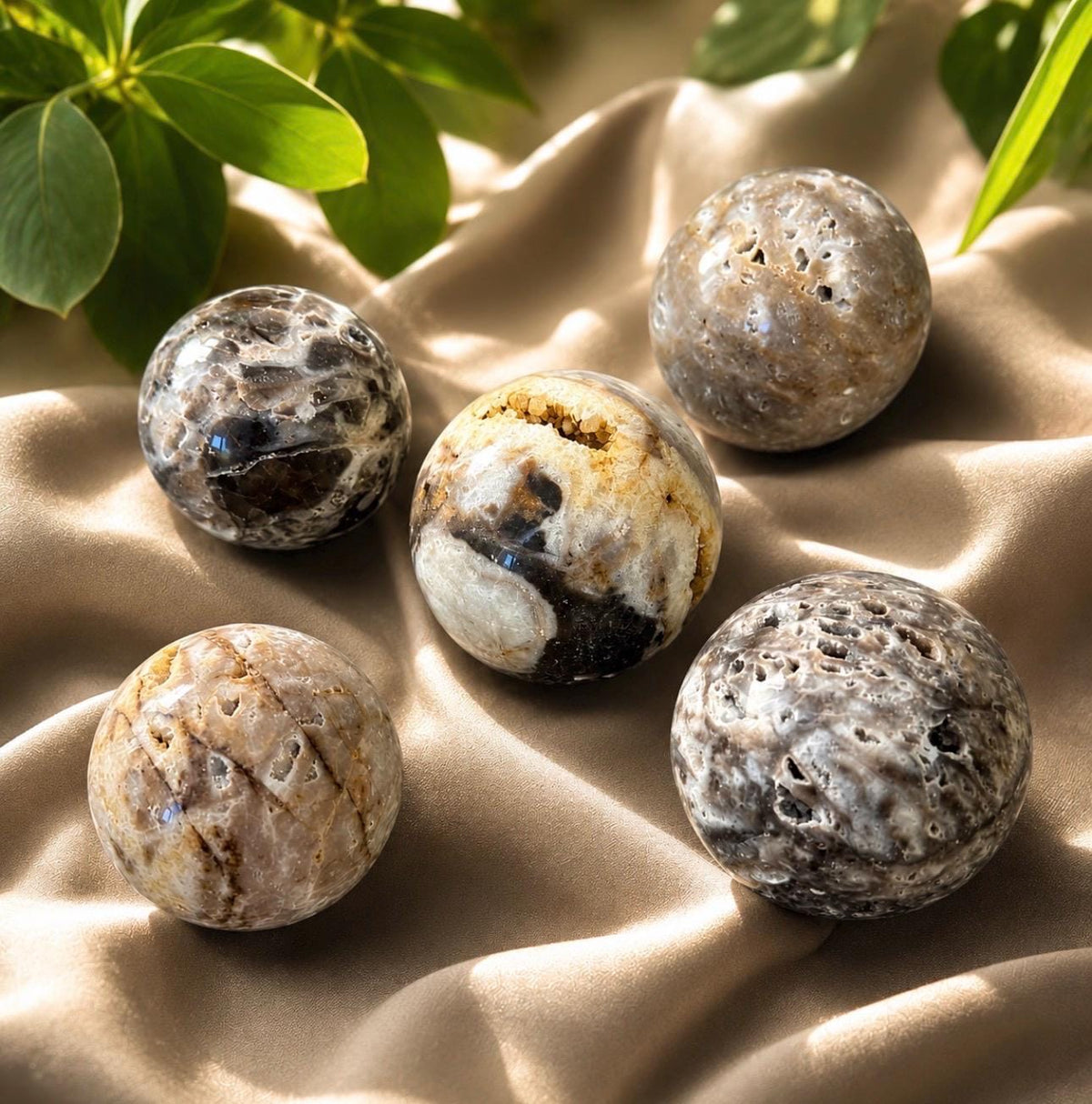 Sphalerite Druzy Spheres - Luna by Louise, Crystal Shop UK | Energizing and Protective