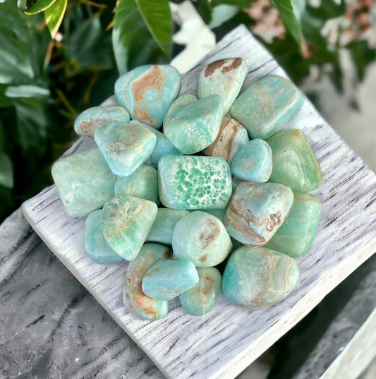 Aragonite Crystal Tumble Stone: Grounding Pocket Stone