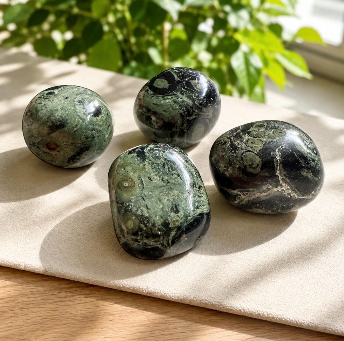 Kambaba Jasper Tumble Stone – Deep Peace & Grounding Energy | Luna by Louise, Crystal Shop UK
