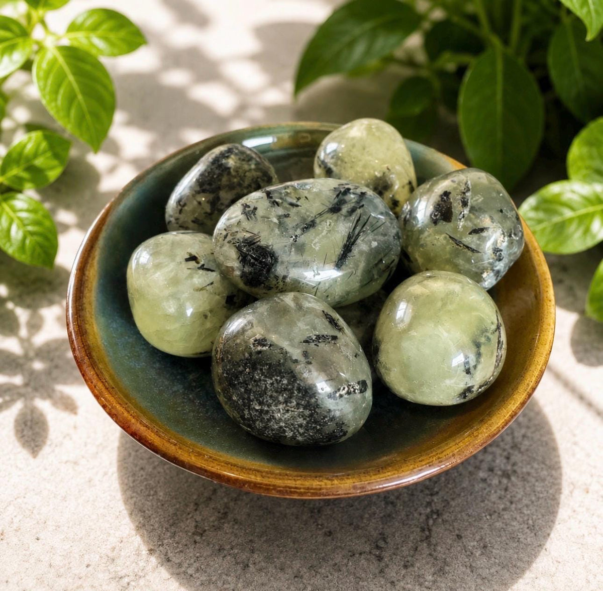 Prehnite Tumble Stone: Heart Healing Crystal for Calm & Spiritual Growth