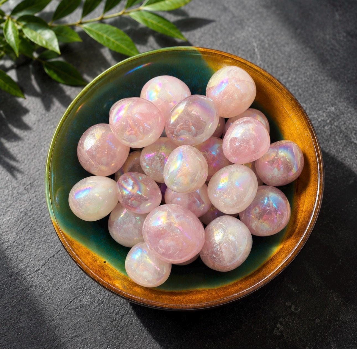 Rose Aura Crystal Tumble Stone - Love & Harmony | Luna by Louise, Crystal Shop UK