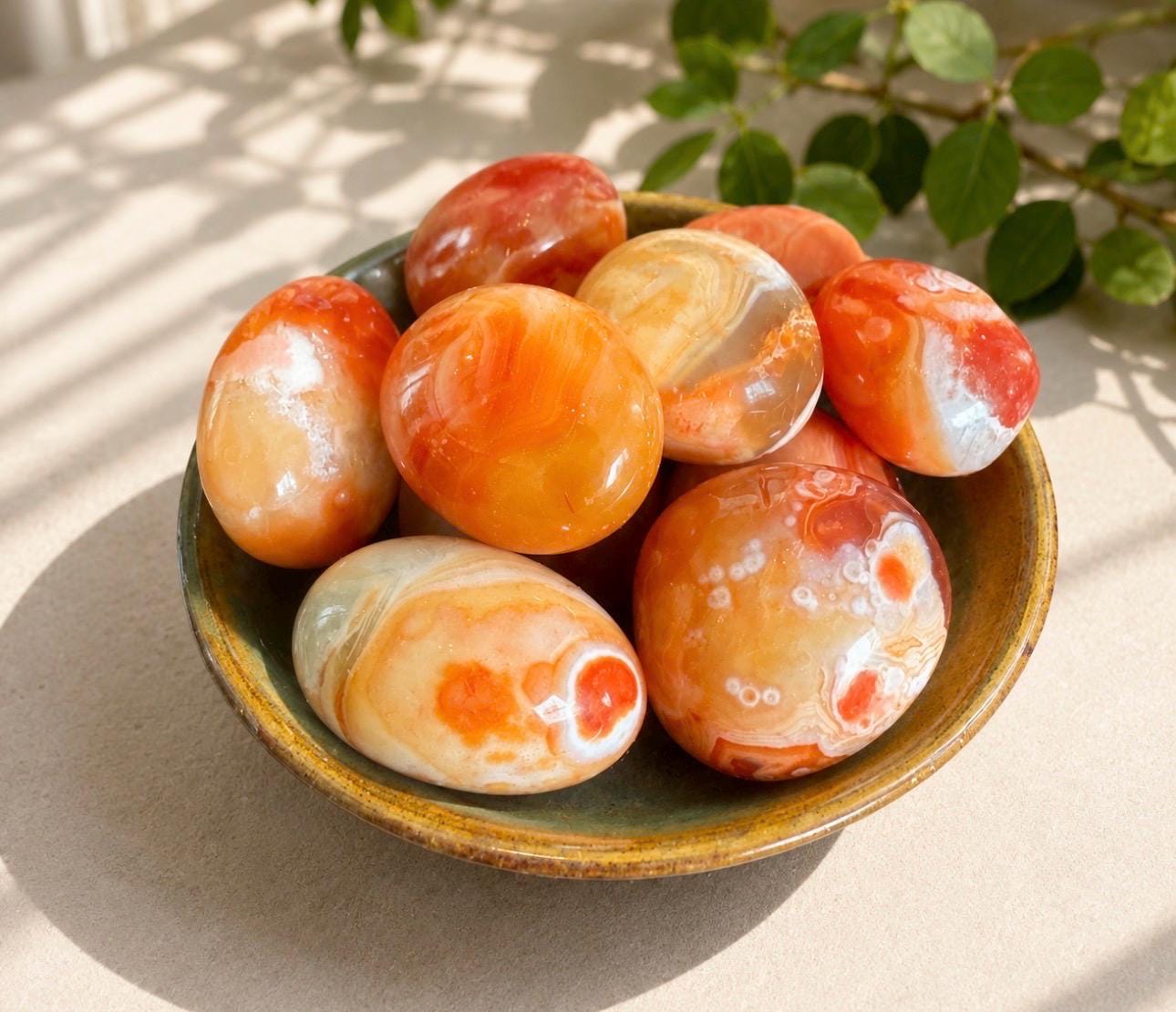 Sardonyx Tumble Stone – Strength, Protection & Stability | Luna by Louise, Crystal Shop UK