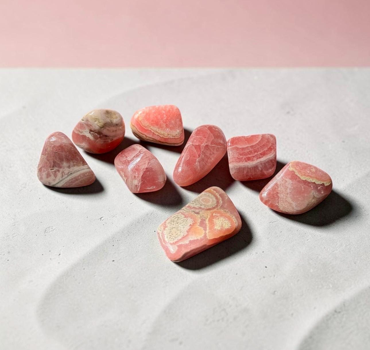 Rhodochrosite Mini Tumble Stone Chip: Heart Healing Crystal, Emotional Support Gem
