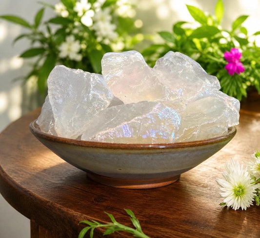 Angel Aura Raw Quartz Crystal Piece – Ethereal Beauty | Luna by Louise, Crystal Shop UK
