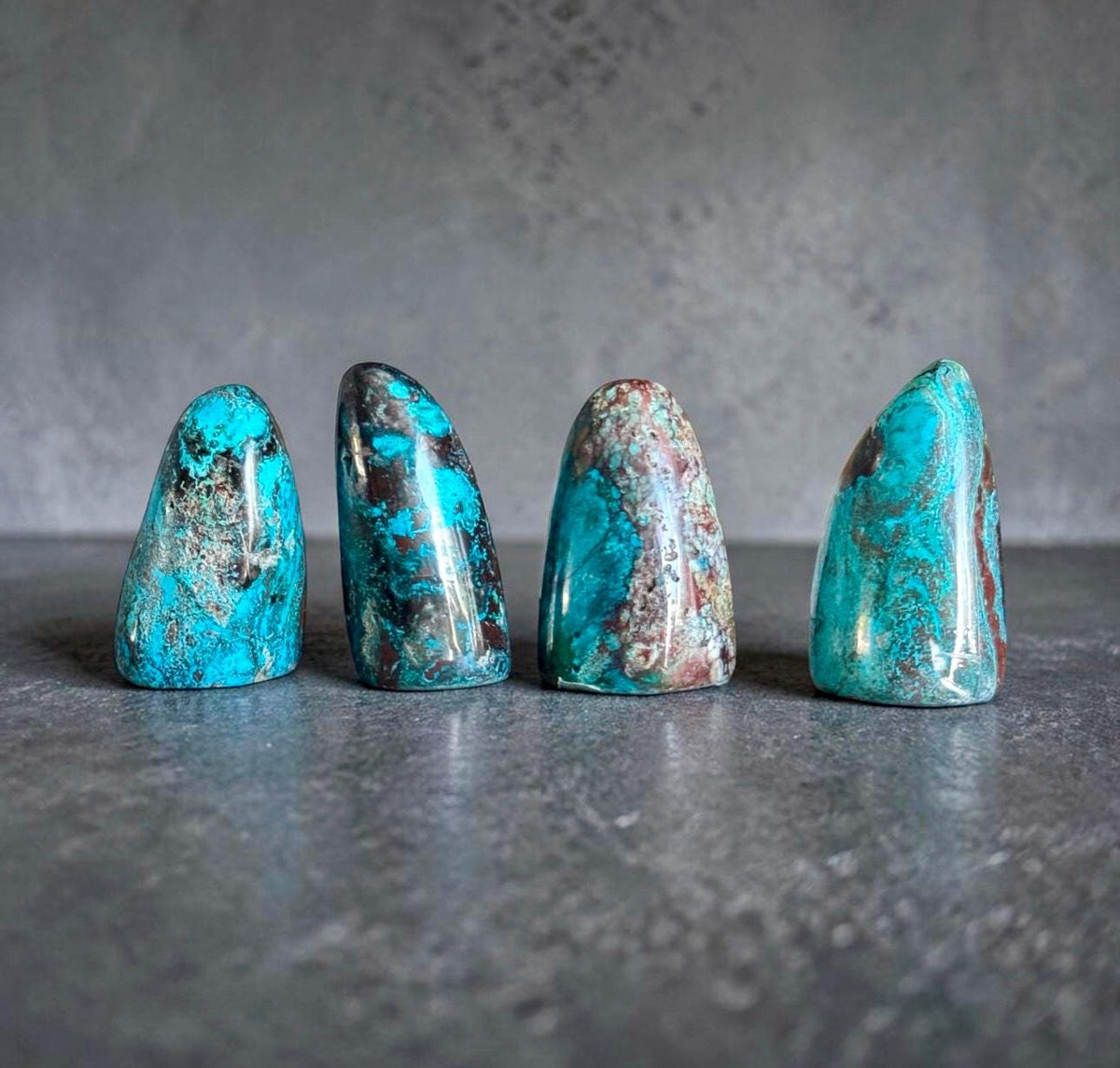 Chrysocolla Free Form 50–100g | Natural Chrysocolla Crystal | Polished Freeform Stone | Blue Green Crystal | Crystal Home Décor Crystal Gift