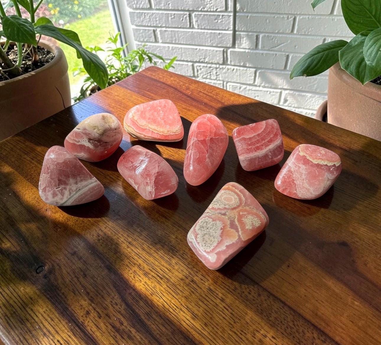 Rhodochrosite Mini Tumble Stone Chip: Heart Healing Crystal, Emotional Support Gem