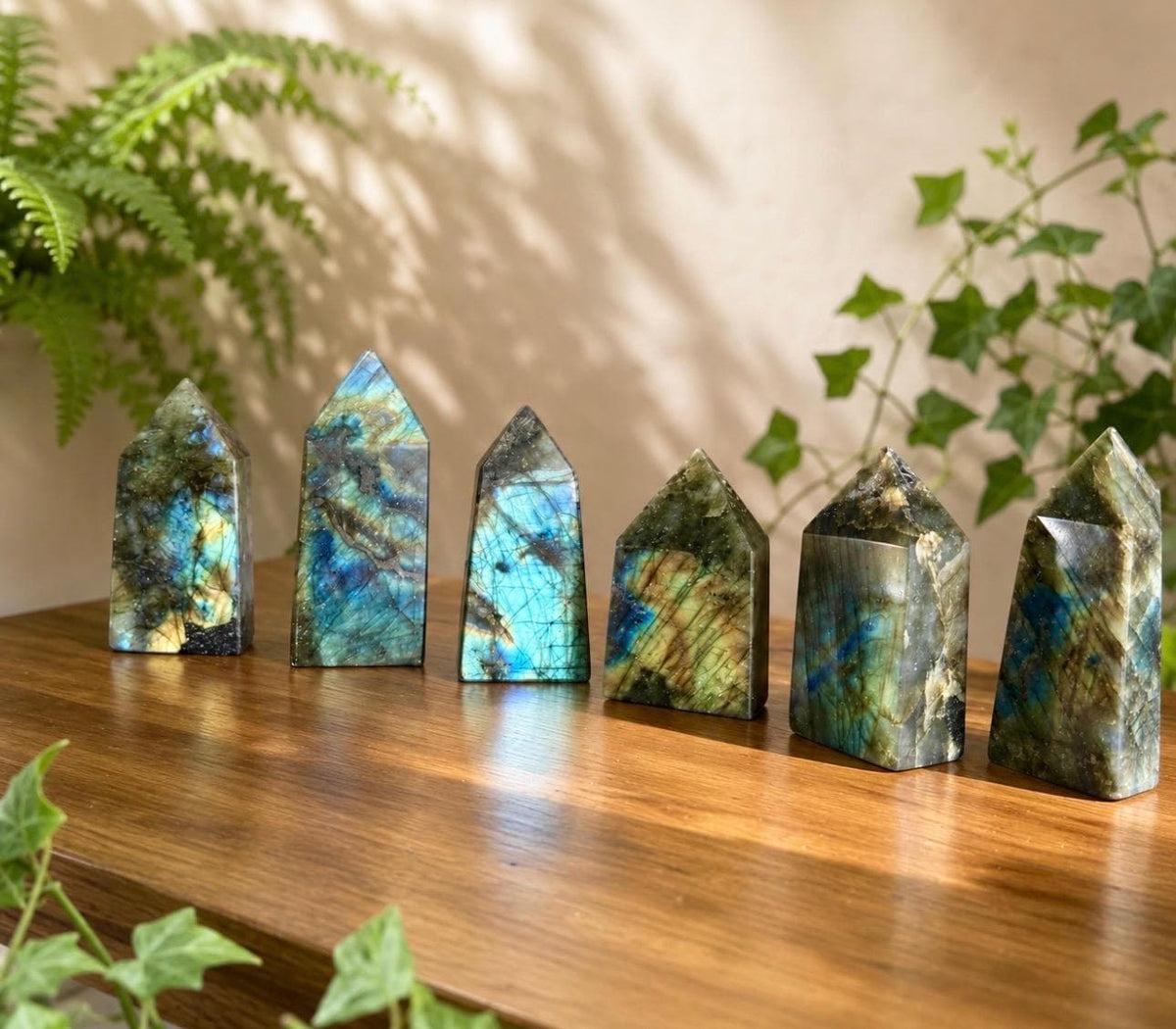 Mini Labradorite Super Flashy Obelisk Tower: Intuition Crystal - Luna by Louise