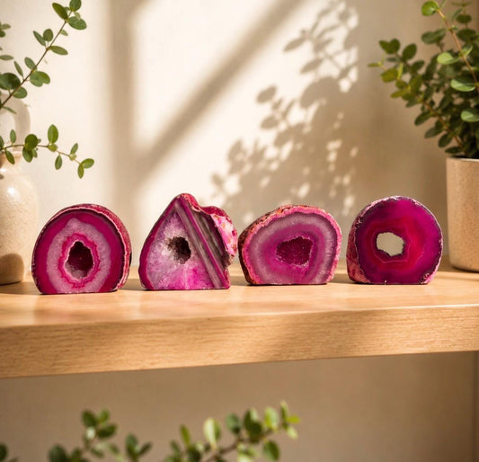 Pink Agate Standing Crystal: Love & Harmony Stone