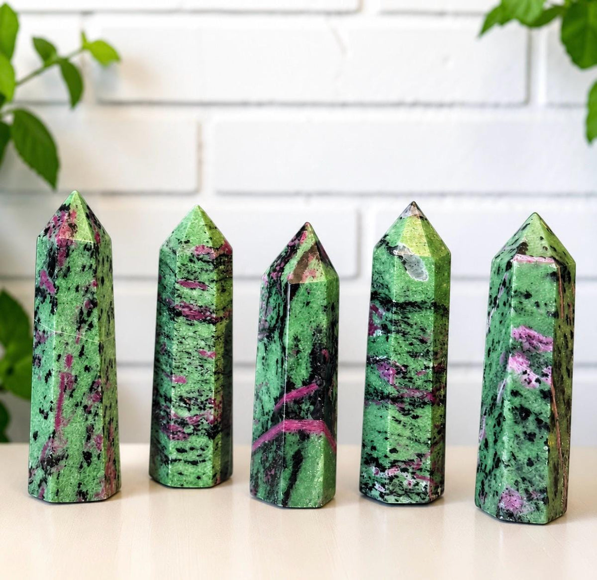 Ruby Zoisite Crystal Tower – Passion, Growth & Positive Energy | Natural Crystal Point