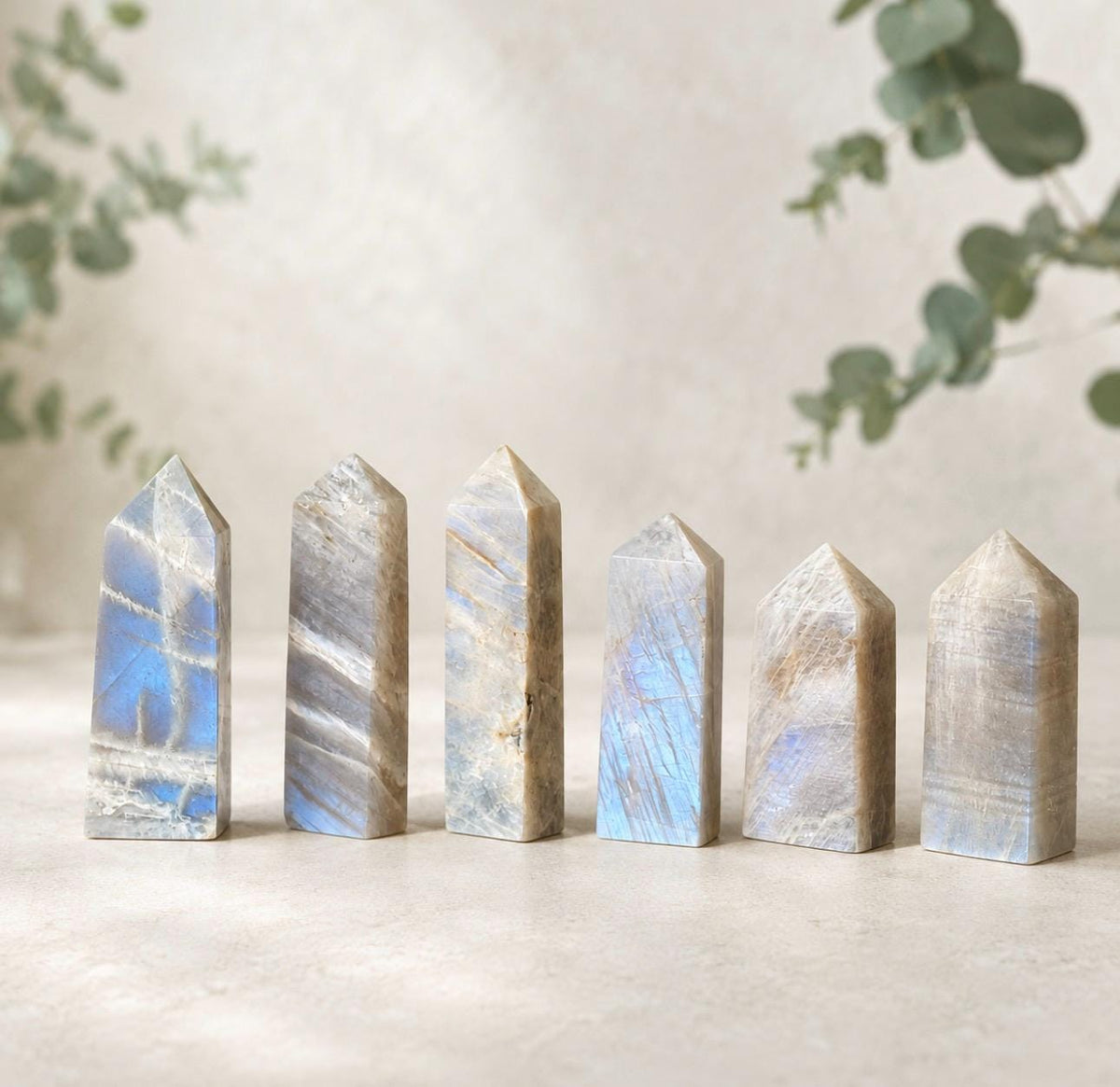 Moonstone Crystal Obsleik Tower: Soothing Emotional Balance, Luna by Louise