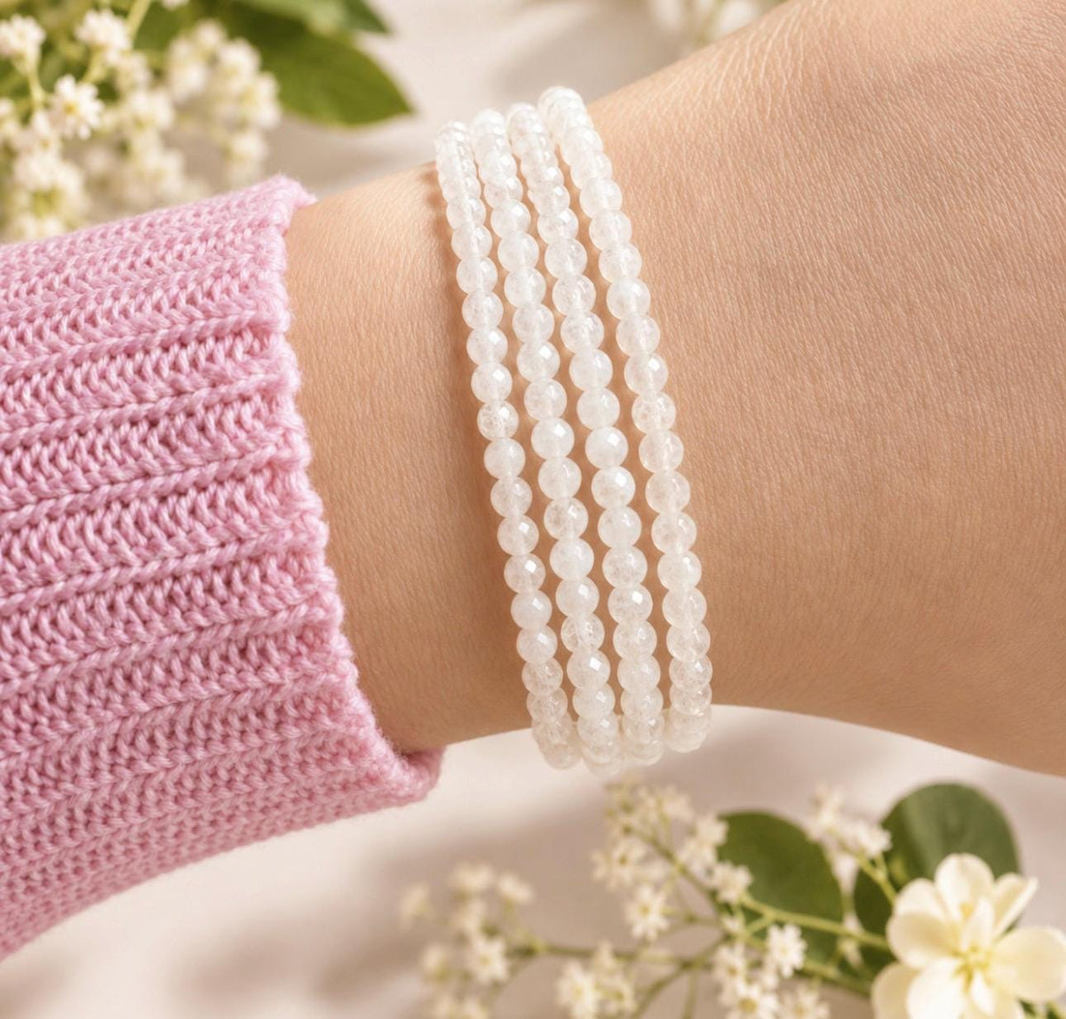 3mm Faceted White Moonstone Bracelet – Delicate Gemstone Jewellery | Intuition, New Beginnings and Balance