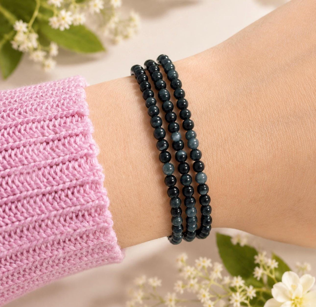 3mm Blue Tiger’s Eye Bracelet – Hawk’s Eye Gemstone Jewellery | Confidence, Focus and Protection