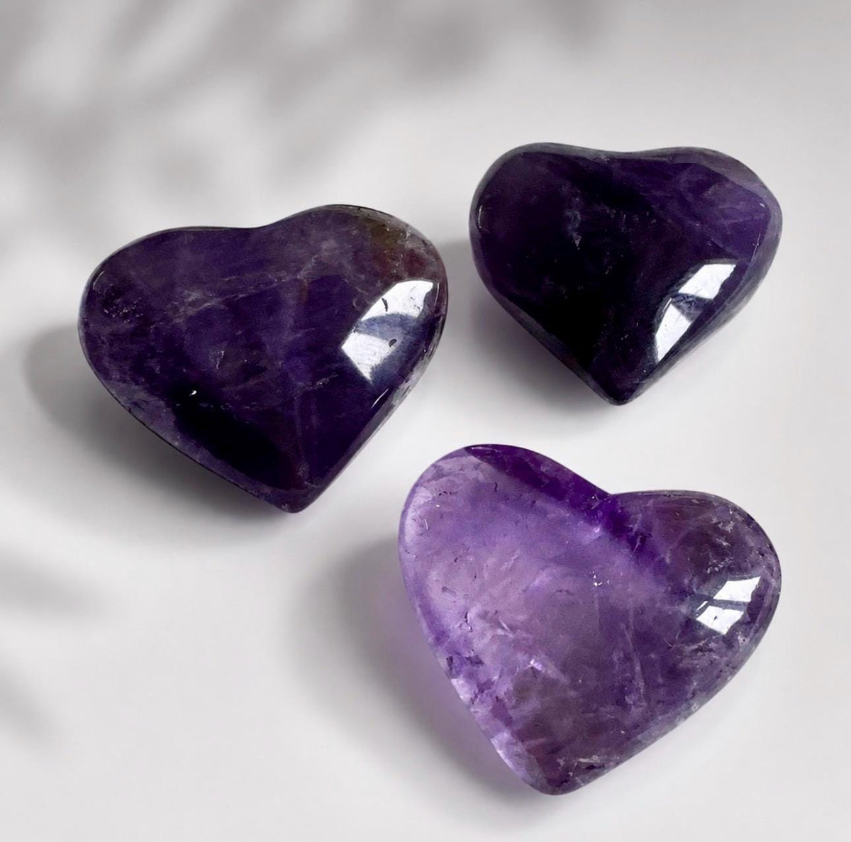 Amethyst Polished Mini Dark Purple Crystal Heart – Natural Healing Stone for Love, Calm & Protection