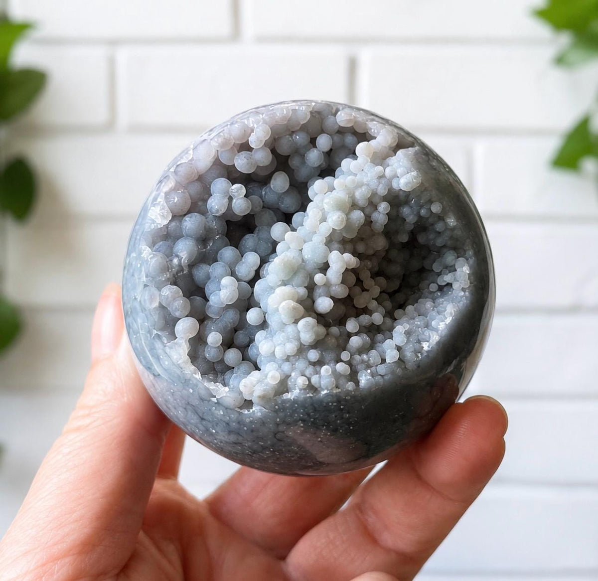 Grape Agate Crystal Sphere 55mm – Intuition, Inner Peace & Spiritual Growth
