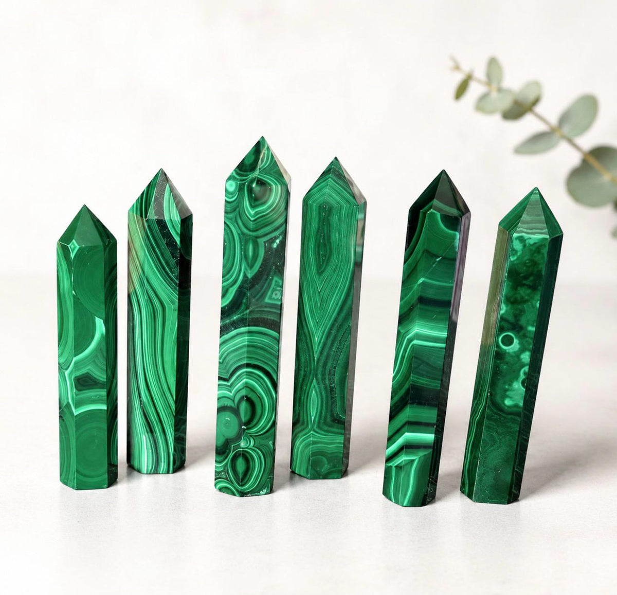 Natural Malachite Crystal Tower – Transformation, Protection & Confidence | Polished Crystal Point
