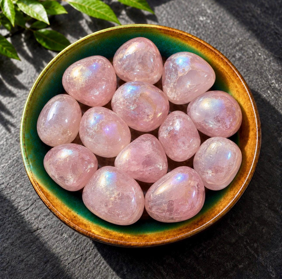 Rose Aura Crystal Tumble Stone - Love & Harmony | Luna by Louise, Crystal Shop UK