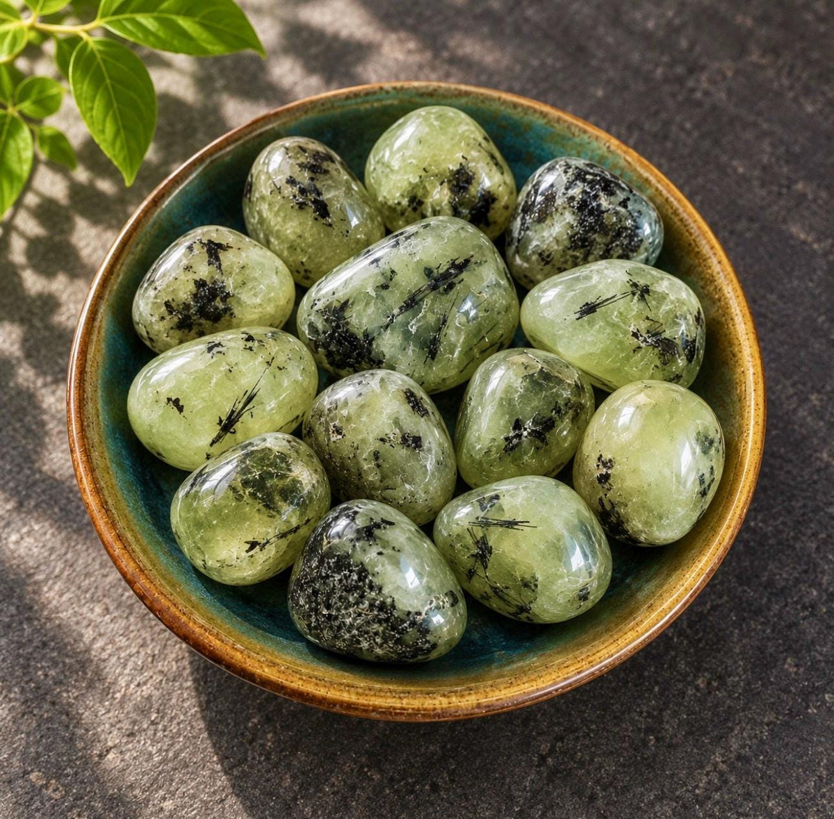 Prehnite Tumble Stone: Heart Healing Crystal for Calm & Spiritual Growth