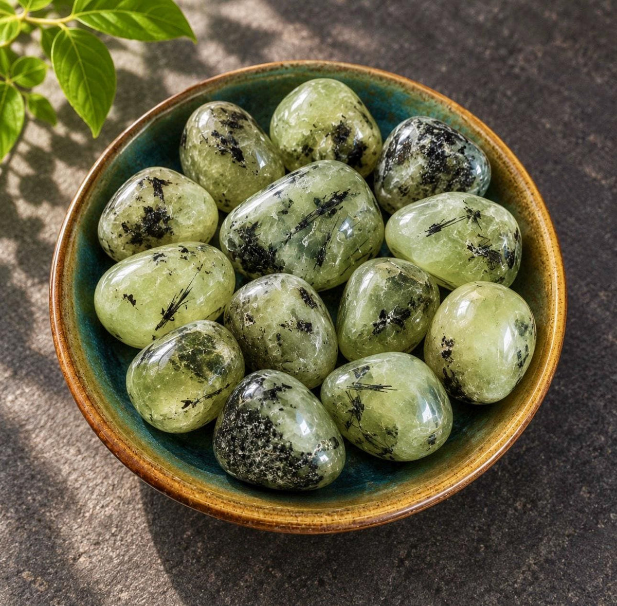 Prehnite Tumble Stone: Heart Healing Crystal for Calm & Spiritual Growth